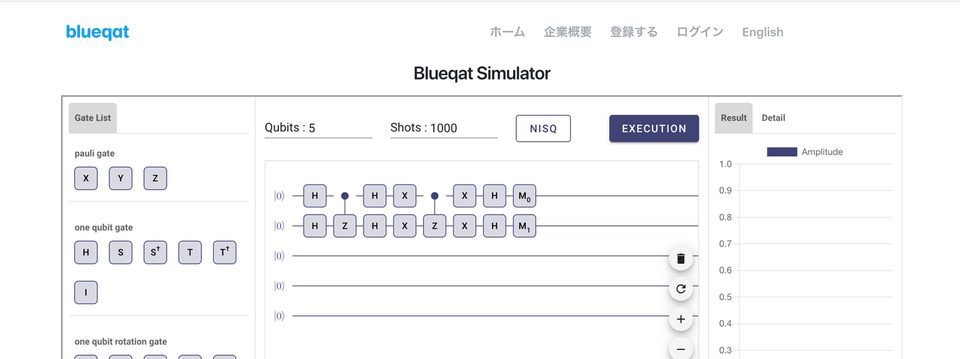 プログラミング不要。マウスで量子コンピュータの計算。